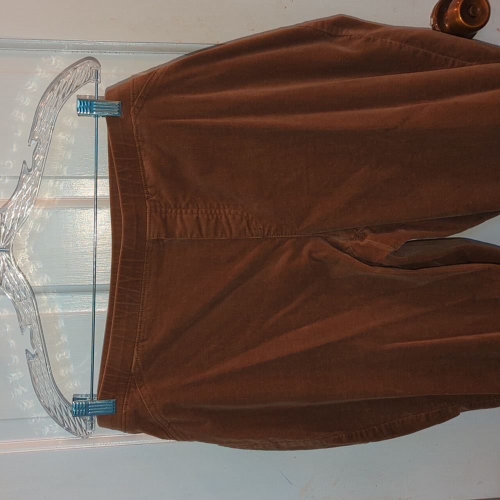 Pin wale corduroy pull on jeans in camel, from jjill 2x